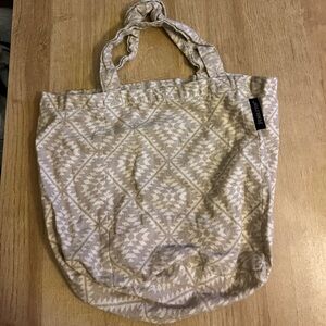 Pendleton Cream & Tan Geometric Canvas Tote